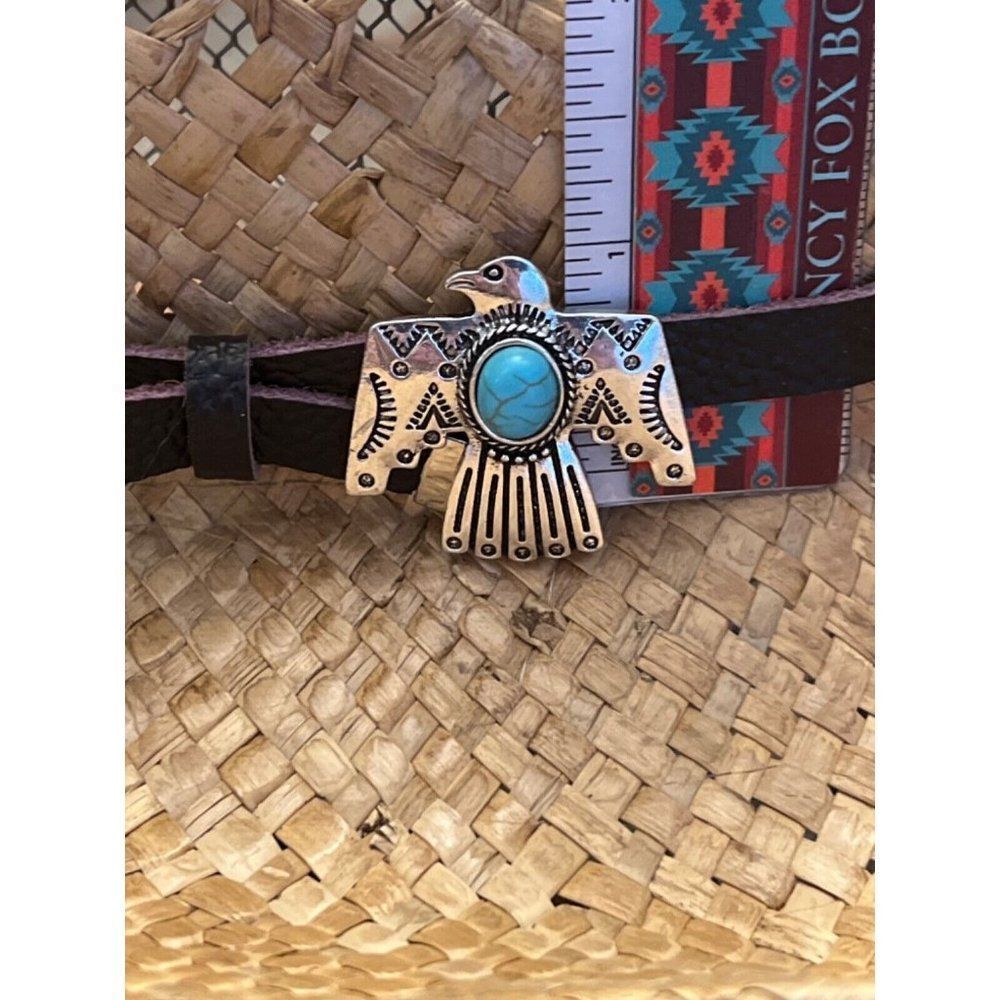 THUNDERBIRD BIRD CONCHO SILVER HAIR WESTERN HAT BAND SOUTHWEST MENS WOMENS - Picture 4 of 6